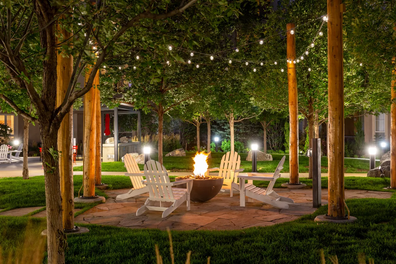 Outdoor fire pit area