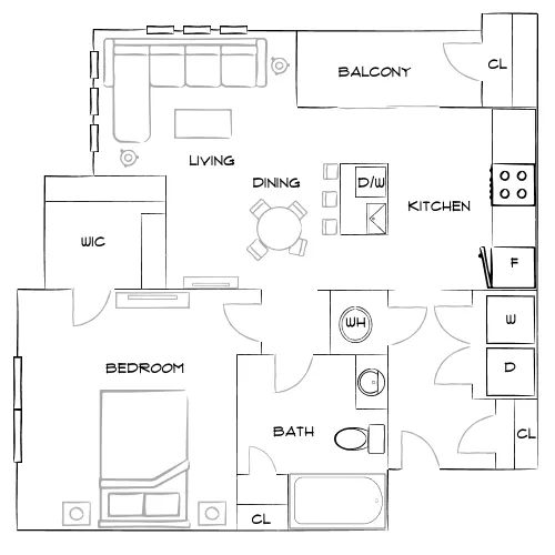 Crosstown Walk - Tampa, FL - Furnished Diagram
