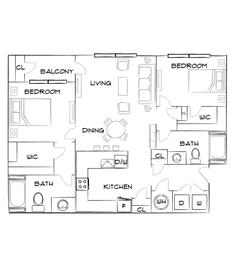 Crosstown Walk - Tampa, FL - Furnished Diagram