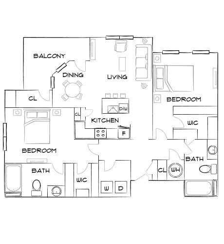 Crosstown Walk - Tampa, FL - Furnished Diagram