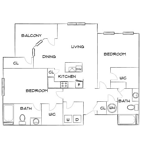 Design 2B floor plan