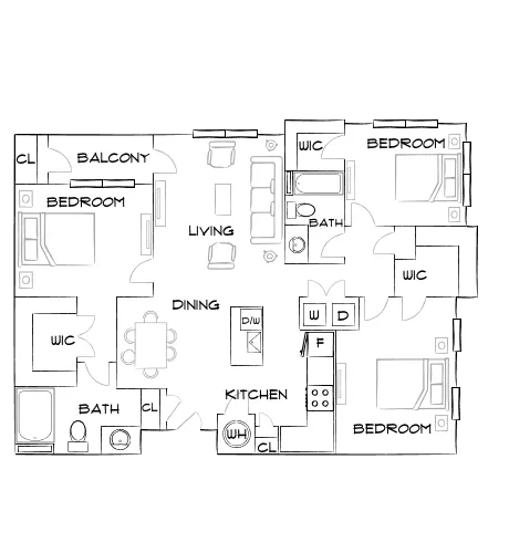 Crosstown Walk - Tampa, FL - Furnished Diagram
