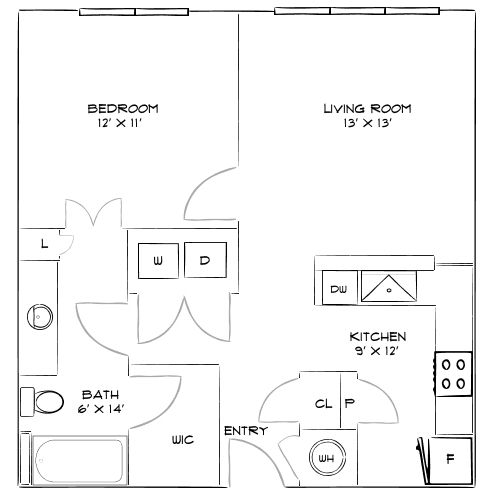 Design 1A floor plan