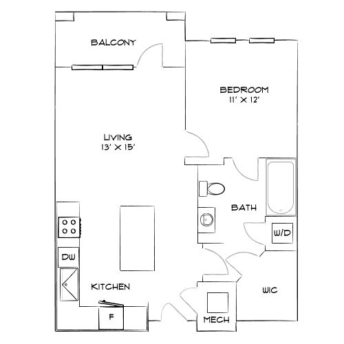Design 1A floor plan