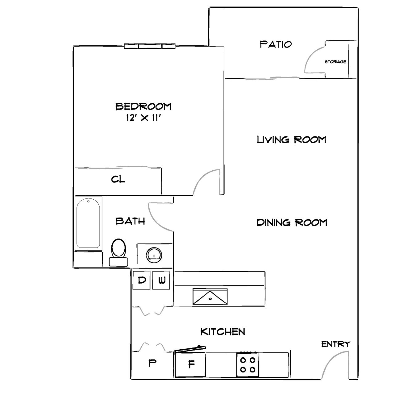 Design 1A floor plan