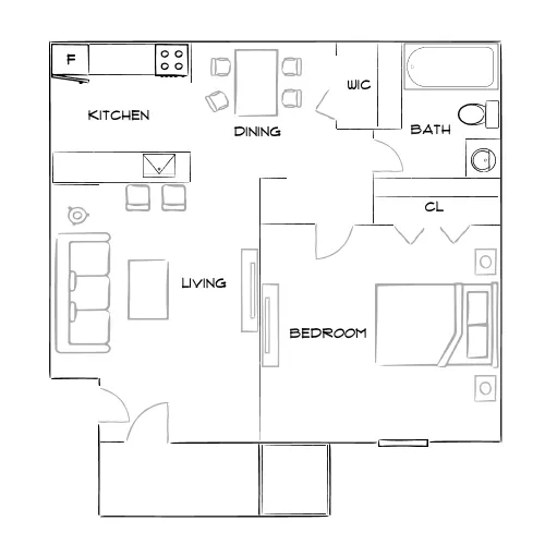 The Sanctuary - Las Vegas, NV - Furnished Diagram