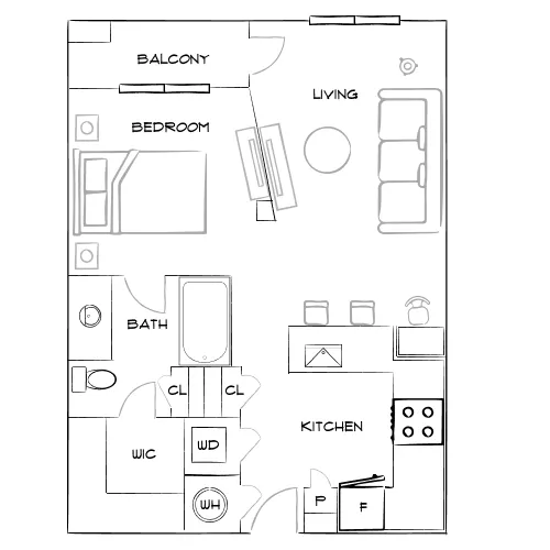 Lofts at 7100 - Las Vegas, NV - Furnished Diagram