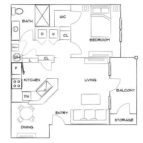Creekside Vista - Decatur, GA - Furnished Diagram