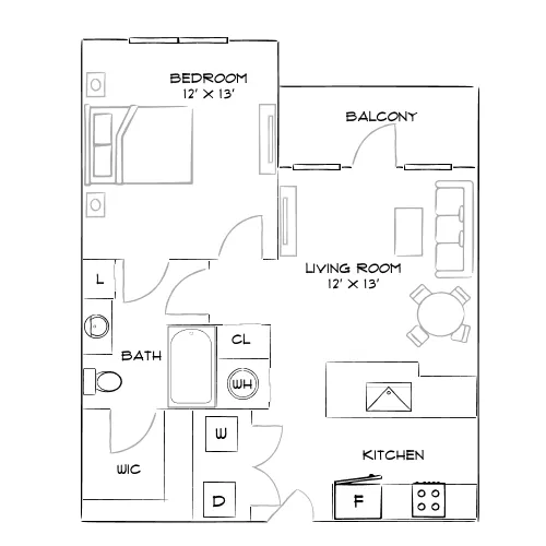 Cue - Jacksonville, FL - Furnished Diagram