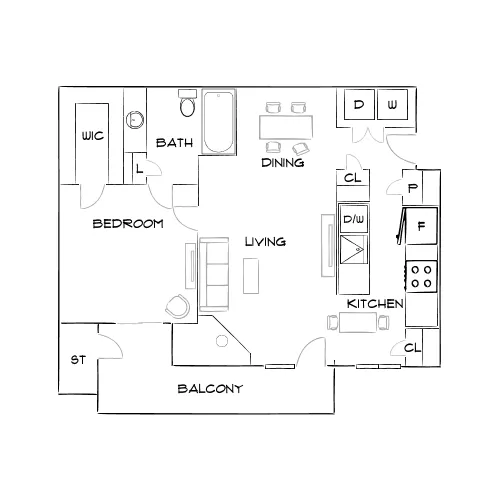 Perimeter Circle - Sandy Springs, GA - Furnished Diagram