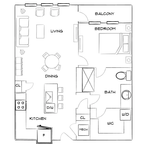 The Ellison - Kennesaw, GA - Furnished Diagram