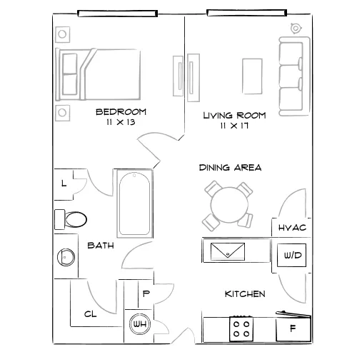 The Hartley - Atlanta, GA - Furnished Diagram