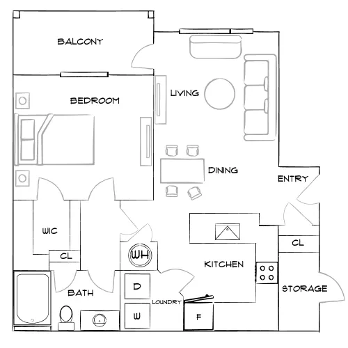The Willows Ashley Park - Newnan, GA - Furnished Diagram