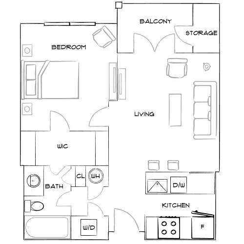 1000 Spalding - Atlanta, GA - Furnished Diagram