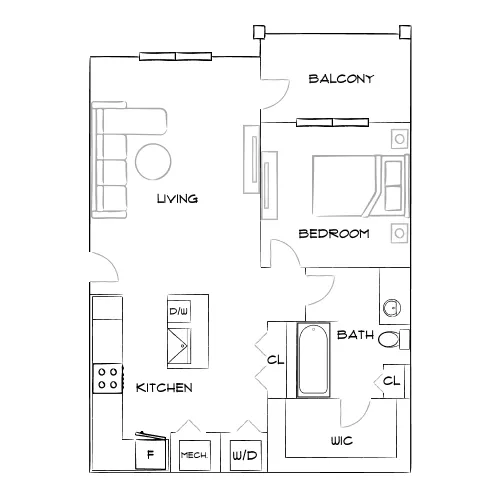 Harper Place at Bees Ferry - Charleston, SC - Furnished Diagram