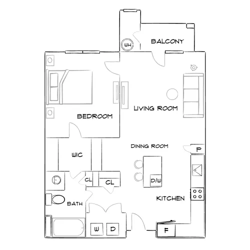 Wesley Village - Charlotte, NC - Furnished Diagram