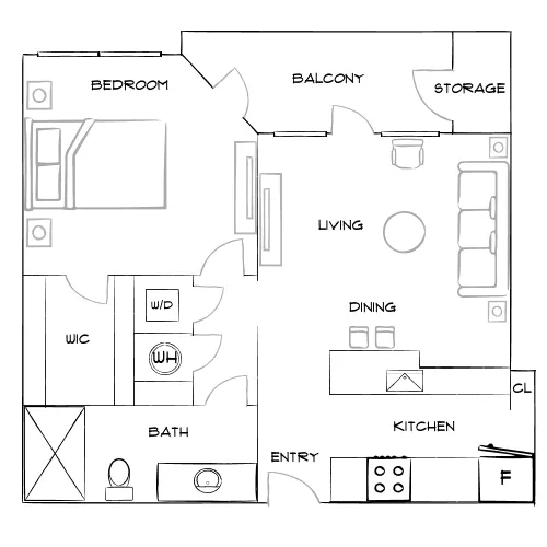 Retreat at Sweetwater - Lawrenceville, GA - Furnished Diagram