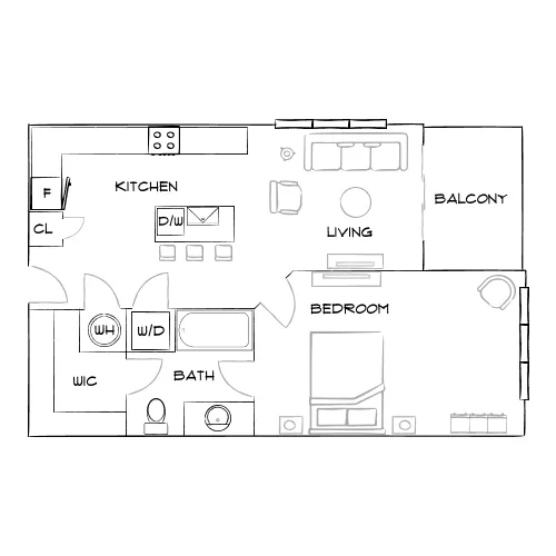 Retreat at Lenox Village - Nashville, TN - Furnished Diagram
