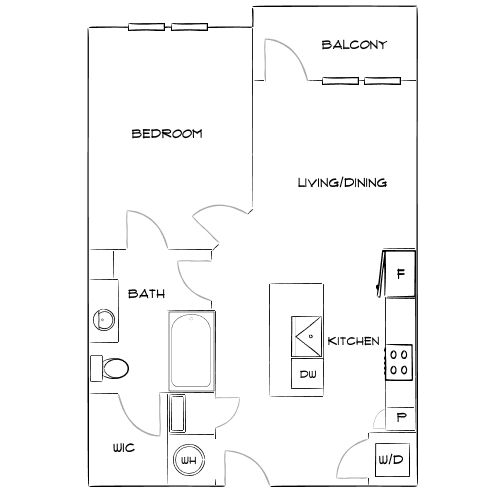 Design 1A floor plan