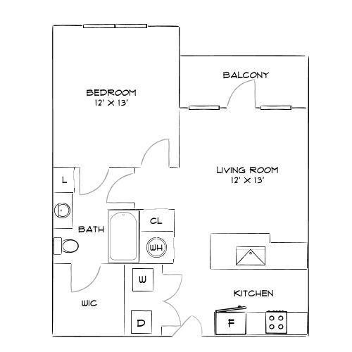 Design 1A floor plan