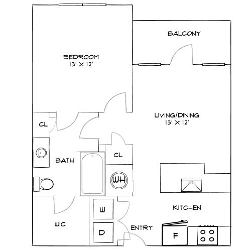 Design 1A floor plan