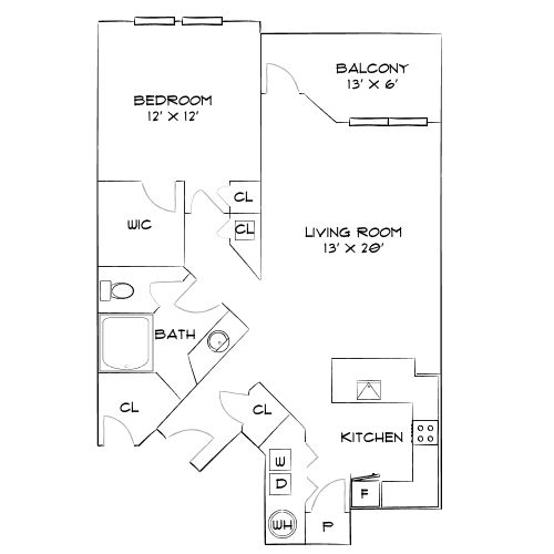 Design 1A floor plan