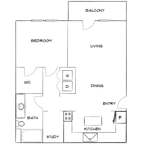 Design 1A floor plan