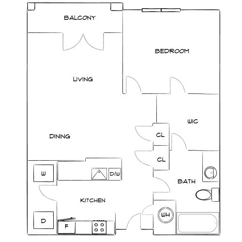 Design 1A floor plan