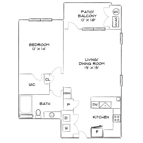 Design 1A floor plan
