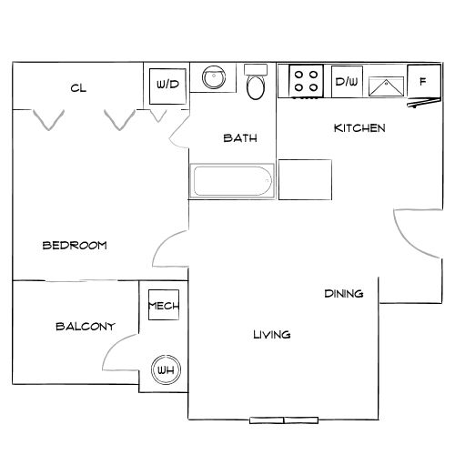 Design 1A floor plan