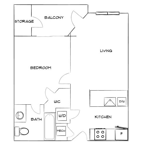 Design 1A floor plan