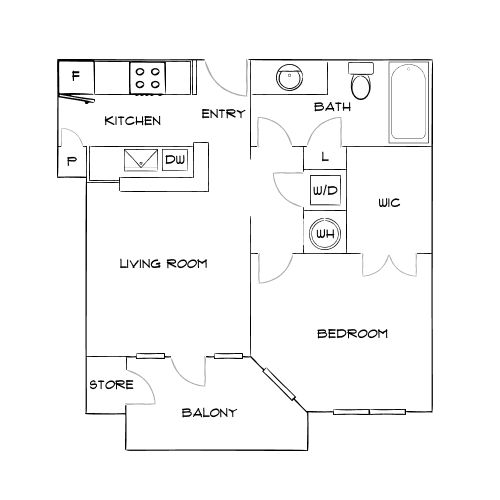 Design 1A floor plan