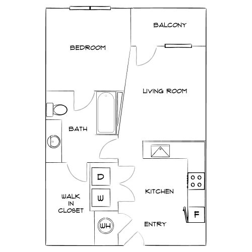 Design 1A floor plan