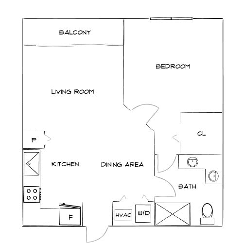 Design 1A floor plan