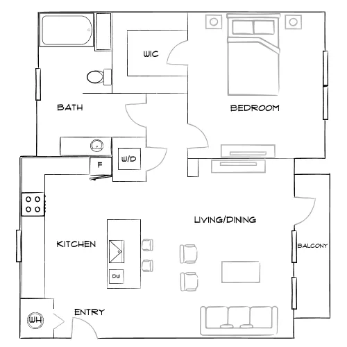 Addison at South Tryon - Charlotte, NC - Furnished Diagram