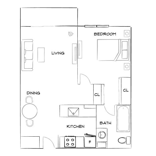 Bay Apartments - San Diego, CA - Furnished Diagram