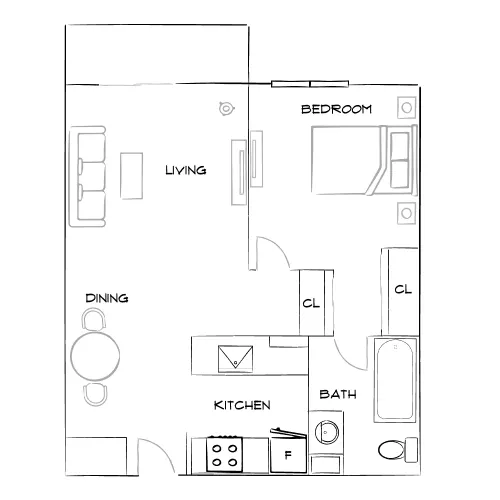 Bay Apartments - San Diego, CA - Furnished Diagram
