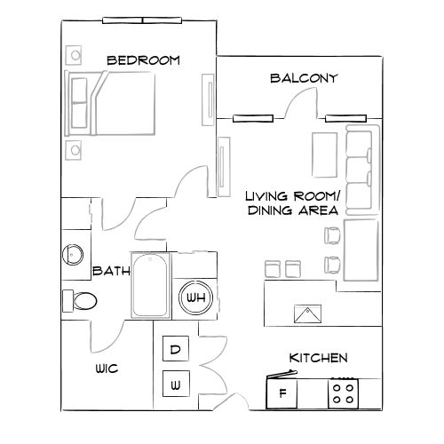 Adara Alexander Place - Raleigh, NC - Furnished Diagram