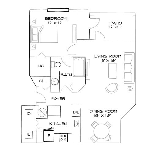 Preston Reserve Apartments - Cary, NC - Furnished Diagram