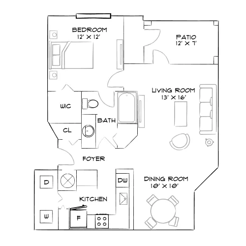 Preston Reserve Apartments - Cary, NC - Furnished Diagram