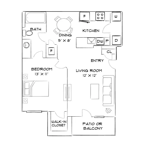 Lakeview at Gateway Park - Denver, CO - Furnished Diagram