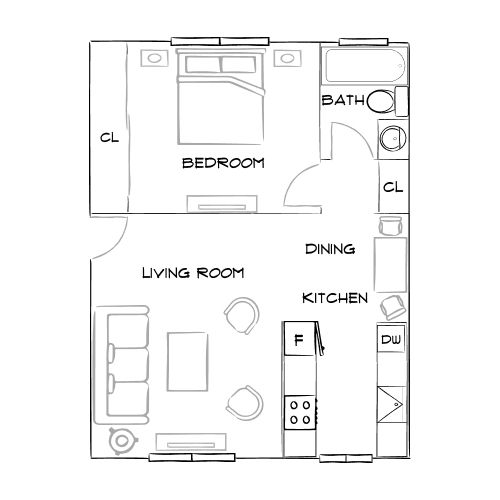 Palms Apartments - San Diego, CA - Furnished Diagram