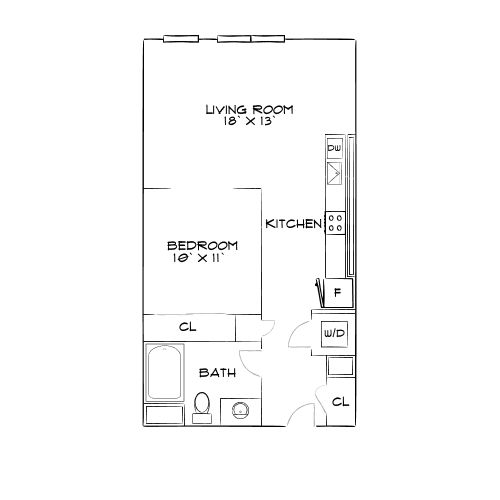Design 1A floor plan