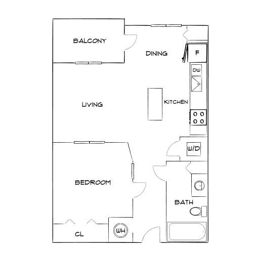 Design 1A floor plan
