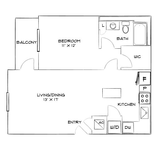 Design 1A floor plan