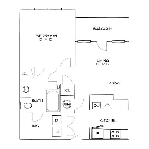 Design 1A floor plan
