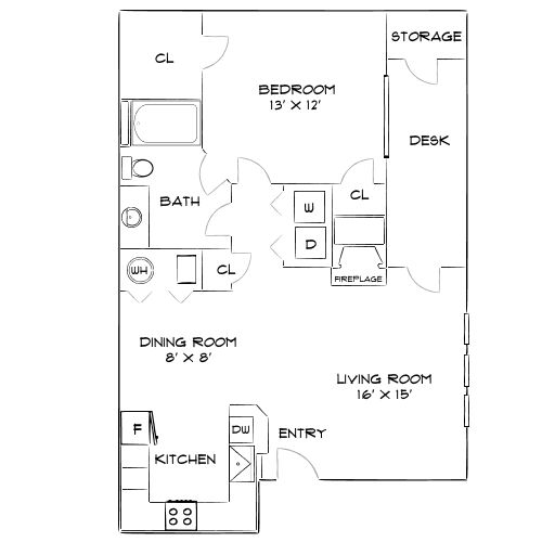 Design 1A floor plan