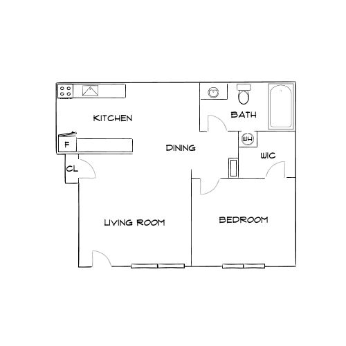 Design 1A floor plan