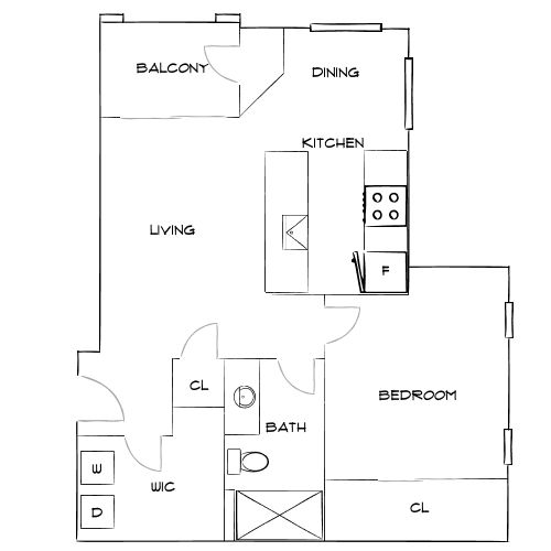 Design 1A floor plan