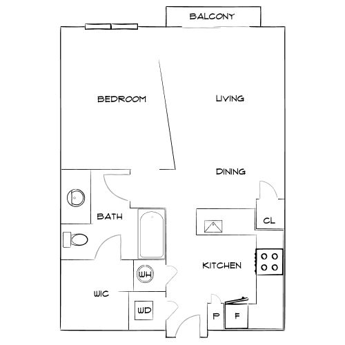Design 1B floor plan